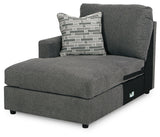 Edenfield Charcoal 3-Piece Sectional Sofa with Ottoman main view