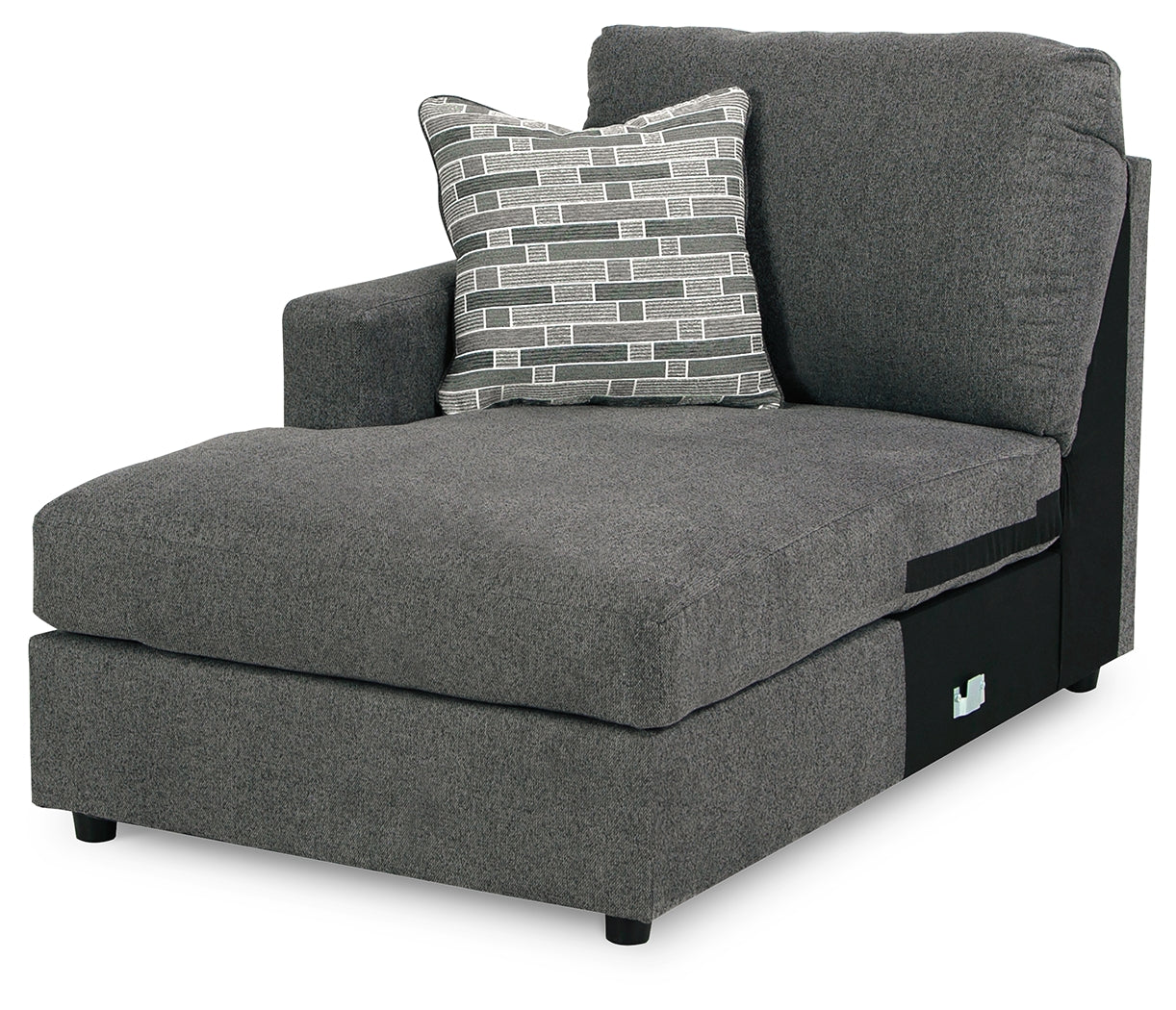 Edenfield Charcoal 3-Piece Sectional Sofa with Ottoman main view