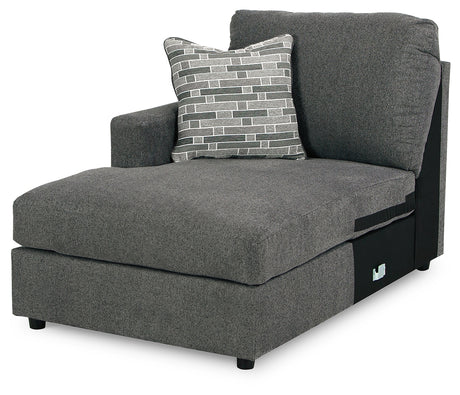 Edenfield Charcoal 3-Piece Sectional Sofa with Ottoman main view