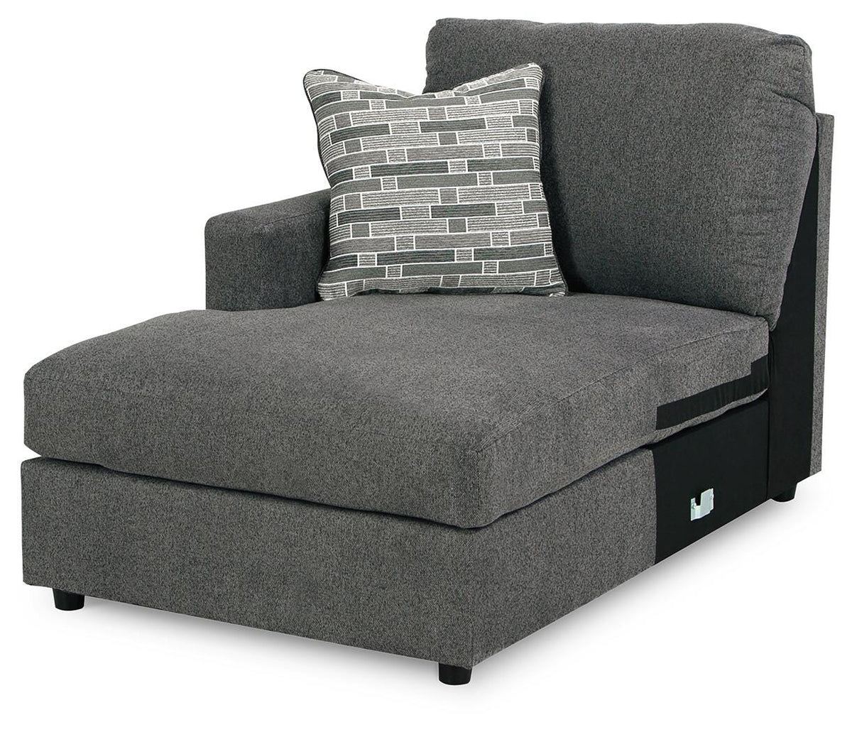 Edenfield Charcoal 3-Piece Sectional with Ottoman - image 5
