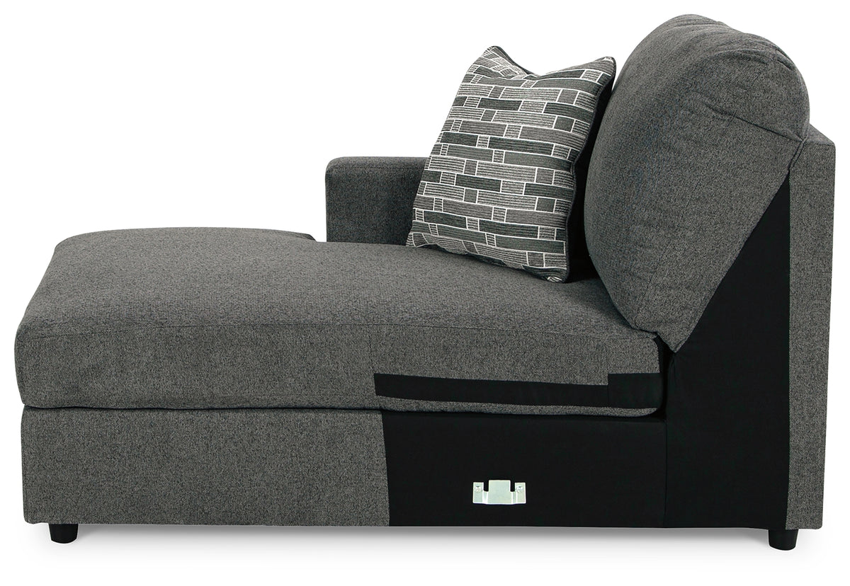 Edenfield Charcoal 3-Piece Sectional Sofa with Ottoman main view