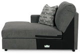 Edenfield Charcoal 3-Piece Sectional Sofa with Ottoman main view