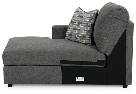 Edenfield Charcoal 3-Piece Sectional Sofa with Ottoman main view