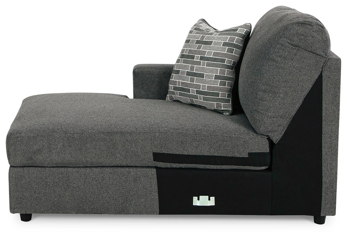 Edenfield Charcoal 3-Piece Sectional with Ottoman - image 6