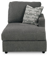 Edenfield Charcoal 3-Piece Sectional Sofa with Ottoman main angle