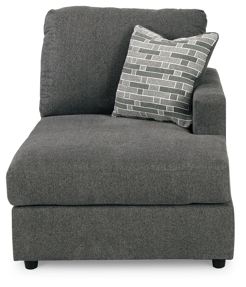 Edenfield Charcoal 3-Piece Sectional Sofa with Ottoman main angle