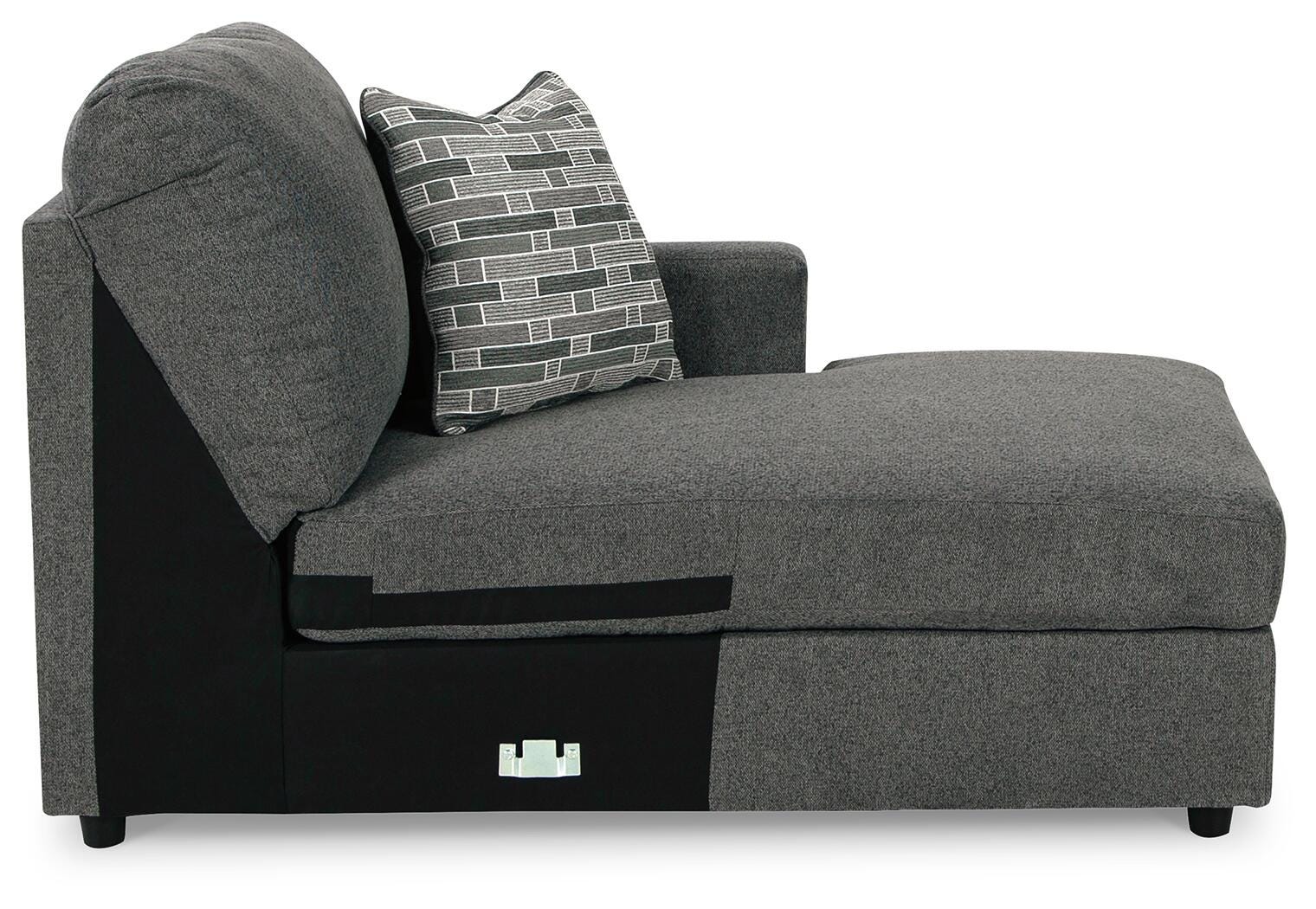 Edenfield Charcoal 3-Piece Sectional with Ottoman - image 11
