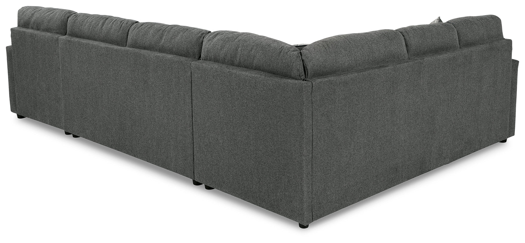 Edenfield Charcoal 3-Piece Sectional Sofa with Ottoman room setting view