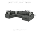 Edenfield Charcoal 3-Piece Sectional with Ottoman - image 14