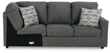 Edenfield Charcoal 3-Piece Sectional Sofa with Ottoman main view