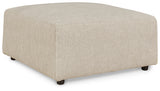 Room view featuring Edenfield Linen 3-Piece Sectional with Ottoman