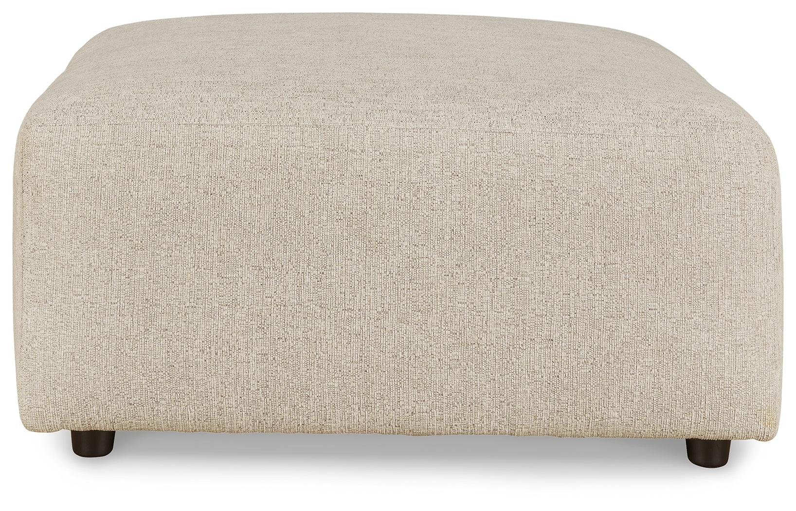 Top view of Edenfield Oversized Accent Ottoman showing fabric texture