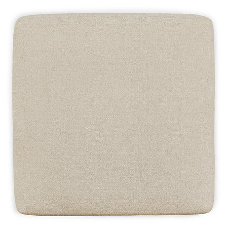 Side view of Edenfield Linen 3-Piece Sectional with Ottoman