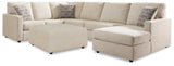 Side view of Edenfield Linen Sectional sofa