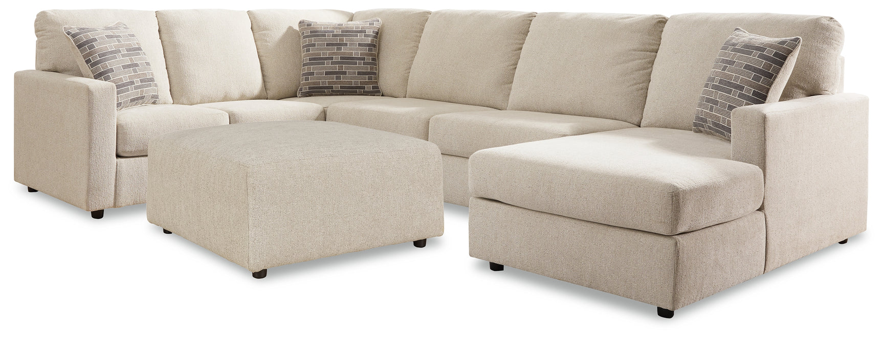 Side view of Edenfield Linen Sectional sofa