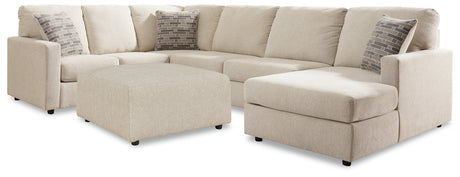 Side view of Edenfield Linen Sectional sofa