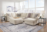 Casual room setting with Edenfield Linen sectional sofa