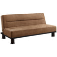 Callie Brown brown microfiber fabric elegant lounger sofa bed angled view