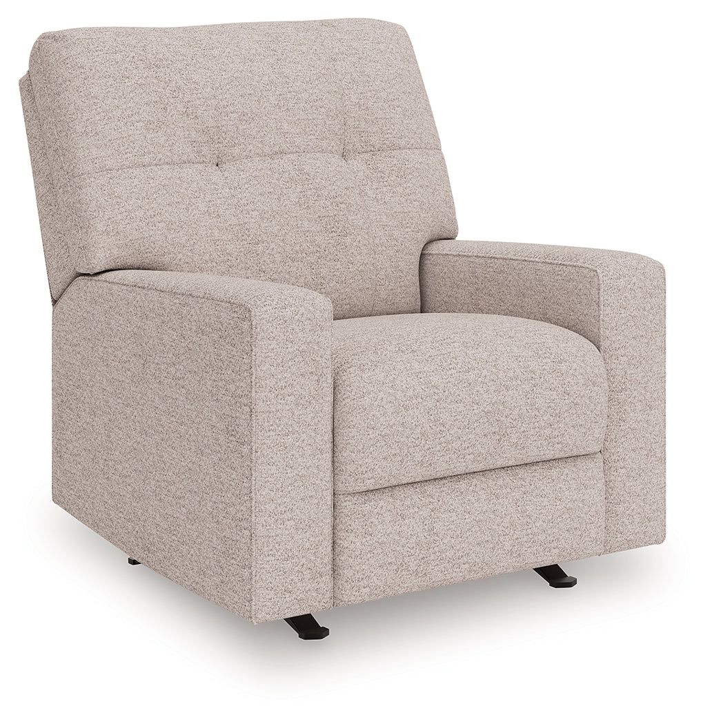 Larimer Stone Chenille Recliner side view