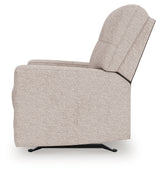 Larimer Stone Chenille Recliner reclining alternate side view