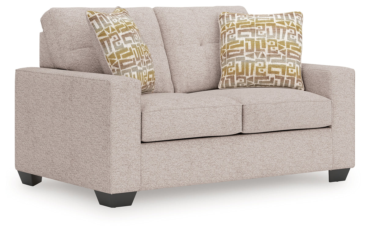 Larimer Loveseat angled side view