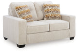 Larimer Stone Sofa and Loveseat set side angle view