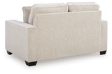 Close-up of loveseat side detailing