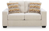 Side profile of Larimer Stone Sofa and Loveseat
