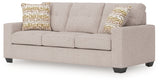 Larimer Stone Chenille Sofa angled front view