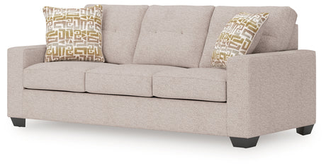 Larimer Stone Chenille Sofa angled front view