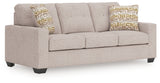 Larimer Stone Chenille Sofa side angle view