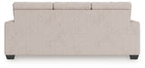 Rear view detail of Larimer Stone Chenille Sofa
