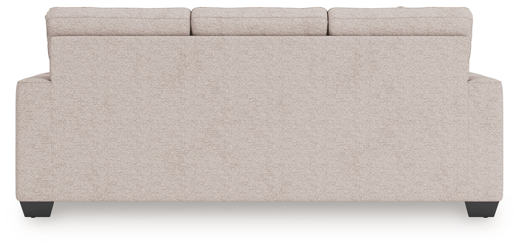 Rear view detail of Larimer Stone Chenille Sofa
