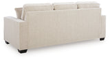 Back view of Larimer Stone Sofa and Loveseat