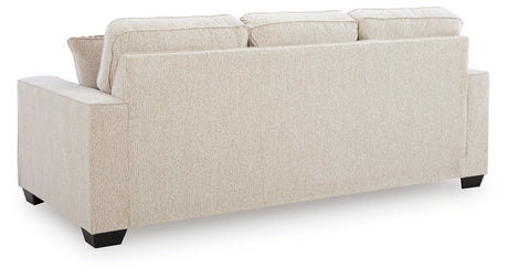 Back view of Larimer Stone Sofa and Loveseat