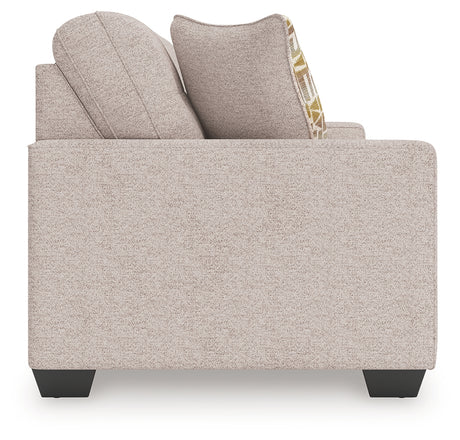 Larimer Stone Chenille Sofa side profile
