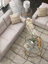 Lifestyle image of Pearlox table set with decorative accessories