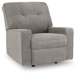 Side view of Larimer Iron Chenille Recliner