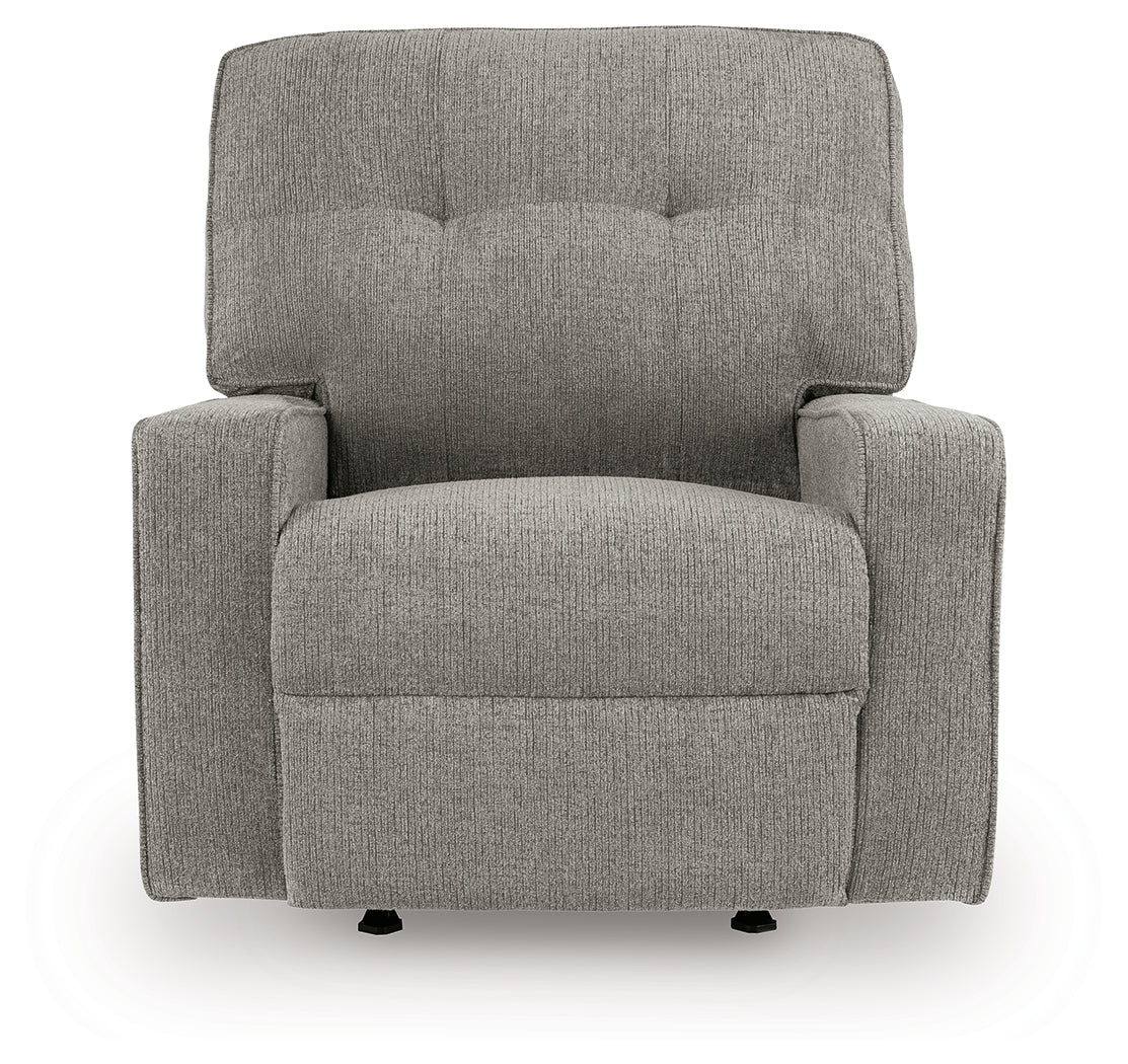 Front close-up of Larimer Iron Chenille Recliner
