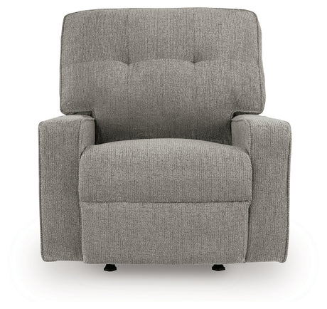 Front close-up of Larimer Iron Chenille Recliner