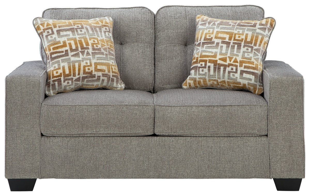 Larimer Loveseat head-on view highlighting seat cushions