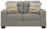 Close-up detail of Larimer Iron sofa armrest