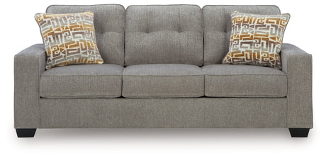 Head-on view of Larimer Iron Chenille Queen Sofa Sleeper