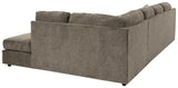 Close-up detail of O'phannon Putty 2-Piece Sectional Sofa upholstery