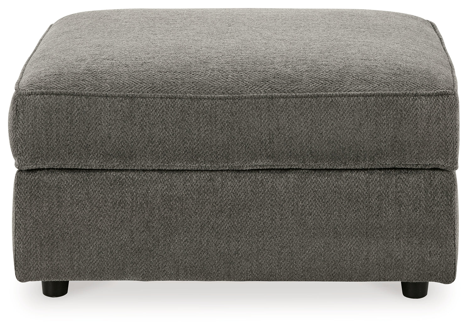 Detail view of sectional sofa arm