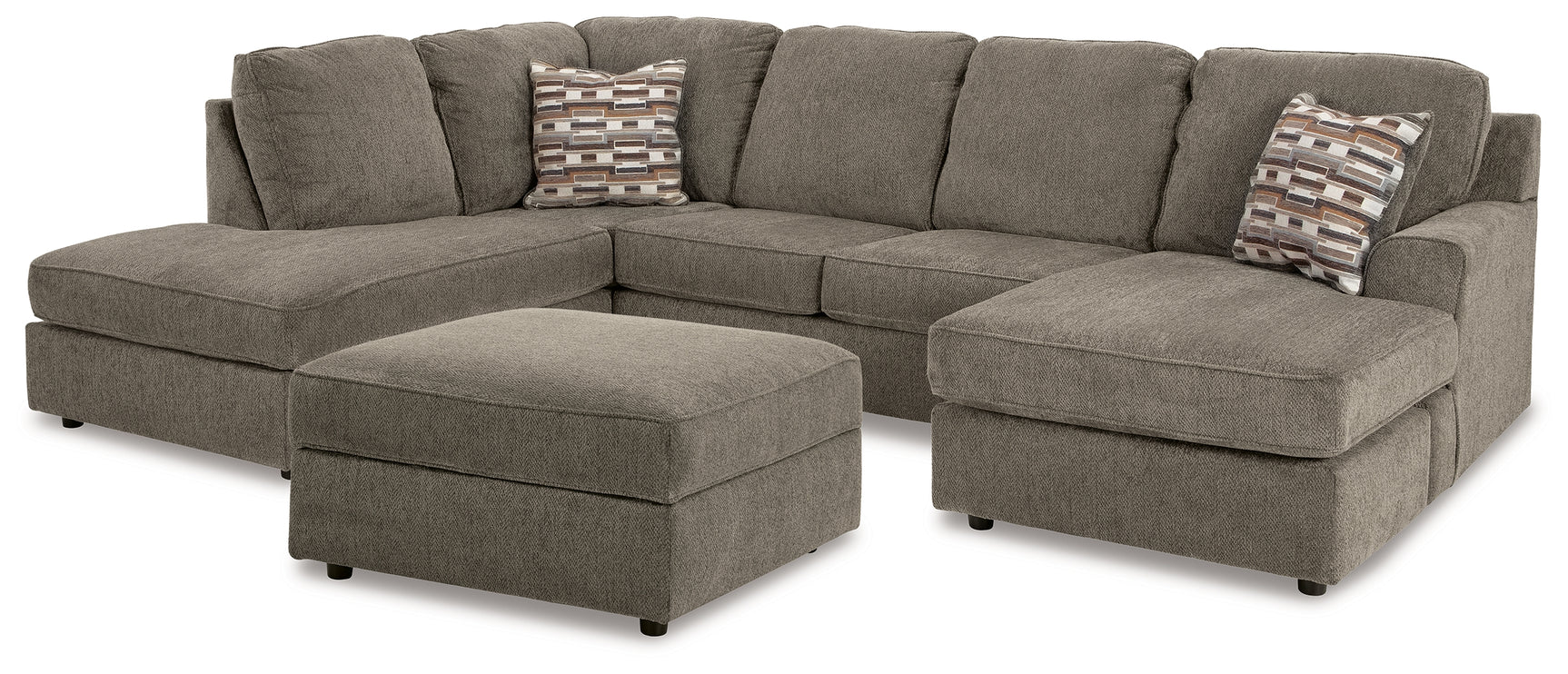 Side view of O'Phannon Putty sectional sofa