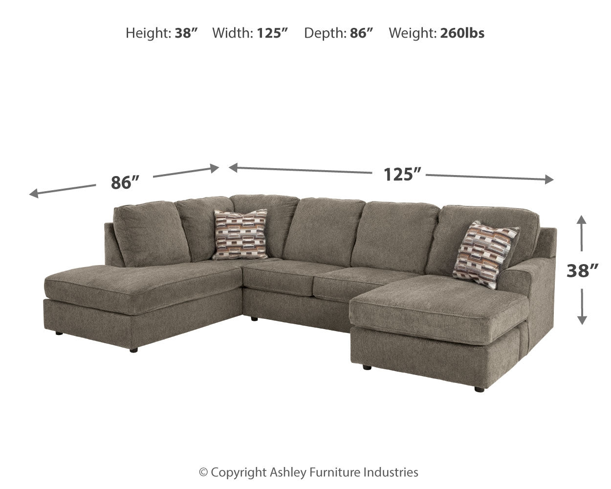 Main view with ottoman in putty color