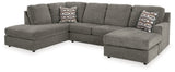 Close-up detail of O'Phannon Putty sectional upholstery