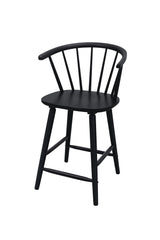 Janna Black Counter Height Barstool side angle