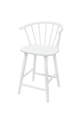 Janna White Counter Height Barstool detailed seat and backrest view